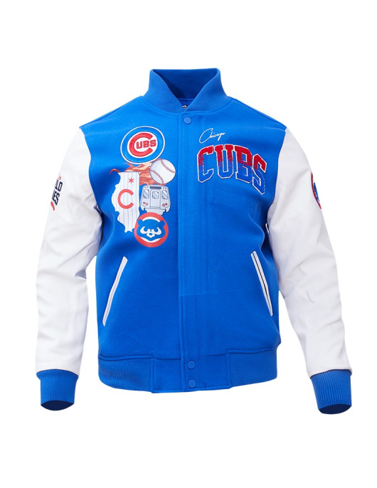 Chicago Cubs Home Town Blue Wool Varsity Jacket