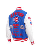 Chicago Cubs Old English Blue Wool Varsity Jacket