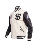 Chicago White Sox Retro Classic Off White Wool Varsity Jacket