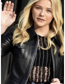 Chloe Moretz Biker Leather Jacket