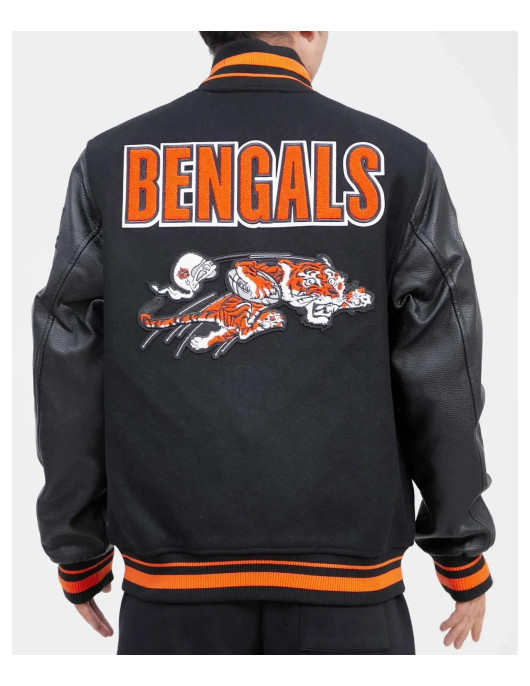 Cincinnati Bengals Retro Classic Rib Varsity Jacket