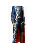Clark Blue Trench Leather Coat Halloween Cosplay Costume