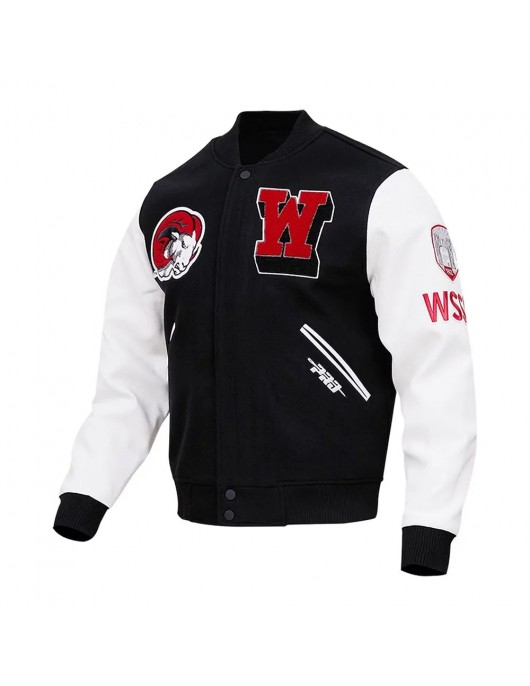 Classic Winston-Salem State Black and White Varsity Jacket