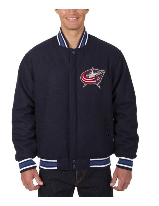 Columbus Blue Jackets Navy Blue Wool Jacket