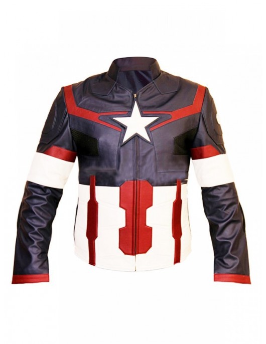 Chris Evans Captain America Avengers Leather Jacket