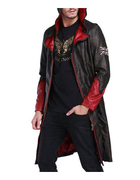 DMC Dante Leather Hooded Coat