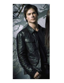 Damon Salvatore The Vampire Diaries Leather Jacket