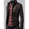 Dark Brown Zip Pocket Jacket Dark Brown Zip Pocket Jacket