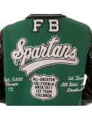 Dark Green Spartans Stadium Varsity Jacket