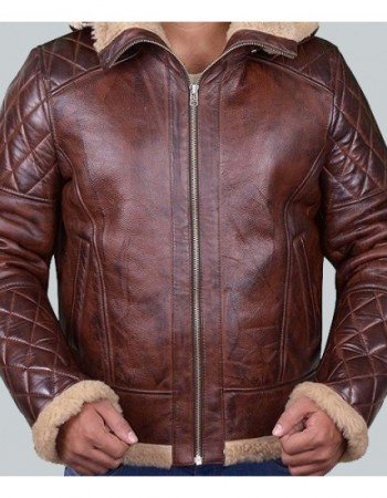 Diamond Quilted Bomber B3 Shearling Jacket Diamond Quilted Bomber B3 Shearling Jacket