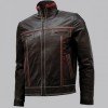 Double Stitched Men's Brown Leather Jacket Double Stitched Men's Brown Leather Jacket