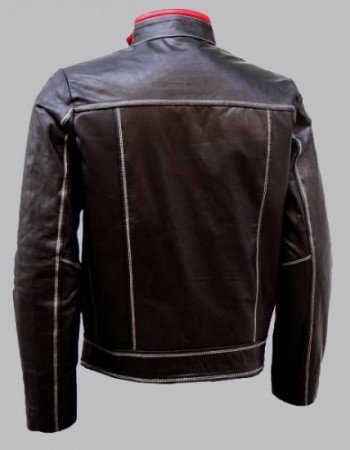 Double Stitched Men's Brown Leather Jacket Double Stitched Men's Brown Leather Jacket