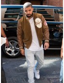 Drake Suede Leather Varsity Jacket