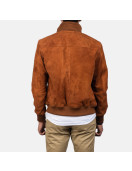 Eaton Brown Suede Bomber Jacket