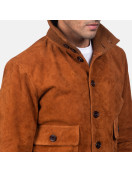 Eaton Brown Suede Bomber Jacket