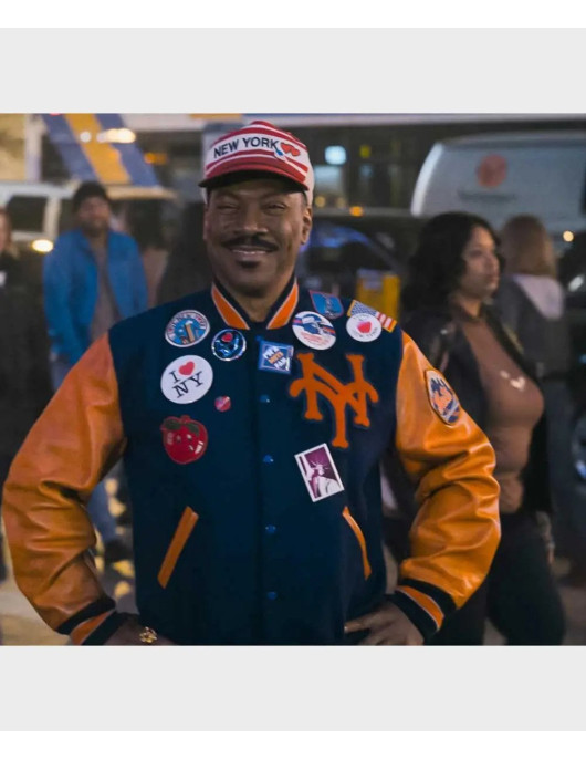 Eddie Murphy Coming 2 America Akeem Letterman Jacket