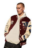 Elevate Your Style: True Religion Maroon Varsity Jacket Unveiled