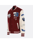 Elevate Your Style: True Religion Maroon Varsity Jacket Unveiled