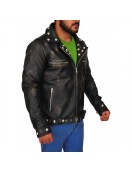 Fallout Tunnel Snakes Rule Black Leather Jacket