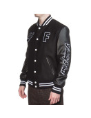 Family First Black Varsity Jacket