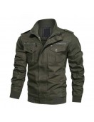Finley Green Cotton Bomber Jacket for Men's