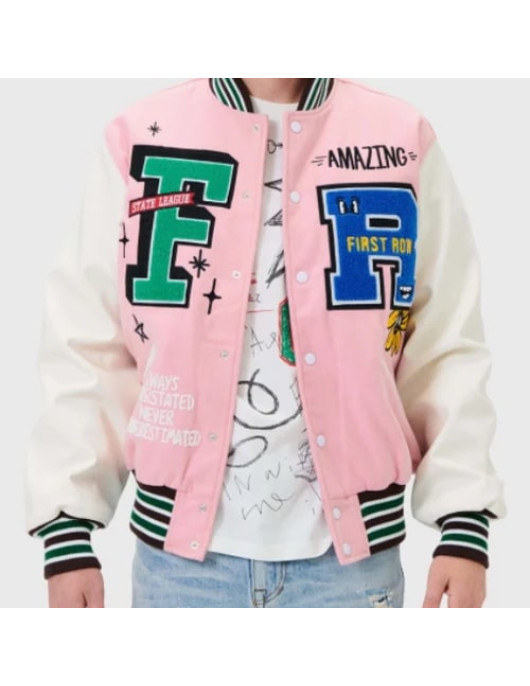 First Row Varsity Pink Jacket