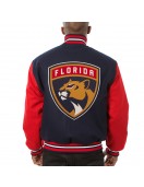 Florida Panthers Varsity Two-Tone Navy/Red Wool Jacket