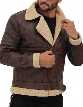 Foligno Brown Distressed Shearling Bomber Leather Jacket Foligno Brown Distressed Shearling Bomber Leather Jacket