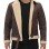 Foligno Brown Distressed Shearling Bomber Leather Jacket