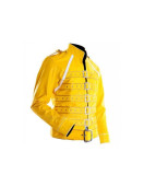 Freddie Mercury Concert Yellow Military Motorcycle Jacket