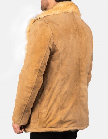 Furlong Beige Leather Coat Furlong Beige Leather Coat