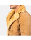 Furlong Beige Leather Coat
