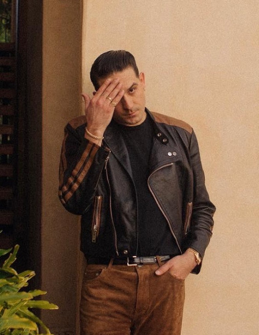 G-Eazy Black & Brown Biker Jacket