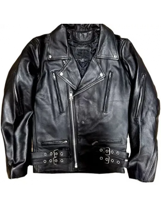 GG Allin Black Leather Biker Jacket