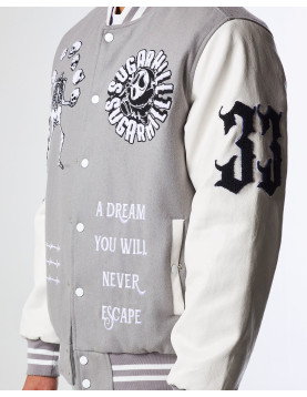 Great Escape Grey Latterman Varsity Jacket