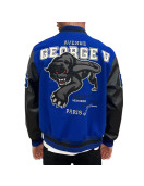 George V Panther Red Wool Varsity Jacket