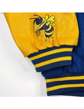 Georgia Tech 90’s Blue and Yellow Varsity Jacket