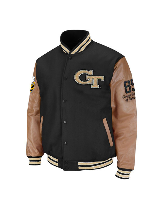 Georgia Tech Black and Brown Varsity Jacket