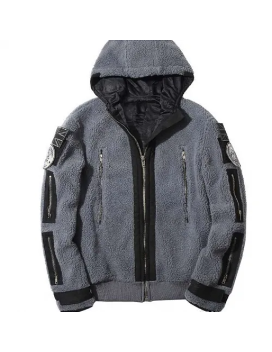 Ghost Call of Duty Sherpa Grey Hoodie