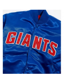 Giants New York Blue and White Satin Jacket