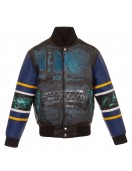 Golden State Warriors Painted Leather Jacket