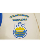 Golden State Warriors Retro Classic Off White Wool Varsity Jacket