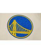 Golden State Warriors Retro Classic Off White Wool Varsity Jacket