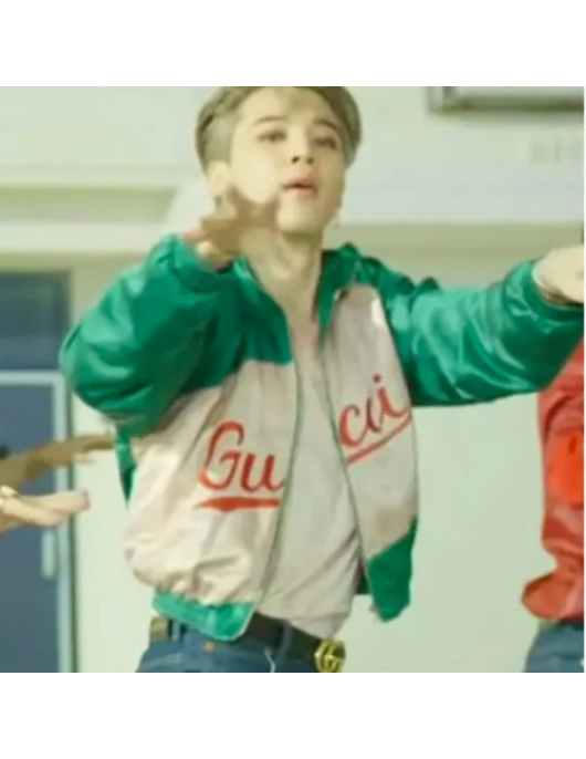 Gucci Jimin BTS Dynamite Green Satin Jacket