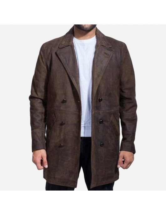 Half Life Brown Leather Coat