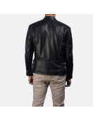 Hank Black Leather Biker Jacket