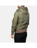 Hanklin Green Hooded Bomber Jacket