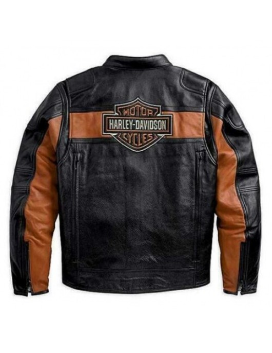 Harley Davidson Distressed Biker Leather Jacket