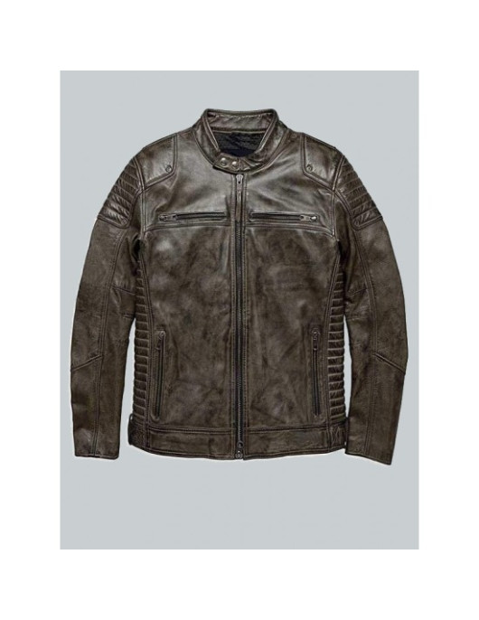 Harley Davidson Waxed Brown Leather Jacket