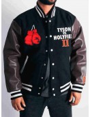 Headgear Tyson Vs Holyfield Black Varsity Letterman Jacket